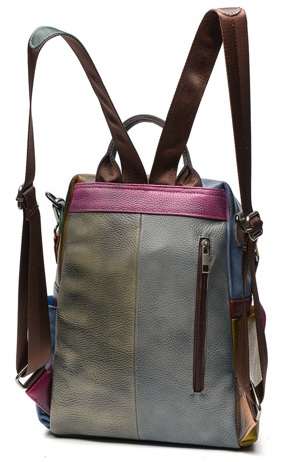 женская сумка-рюкзак натуральная кожа kiki lok корея